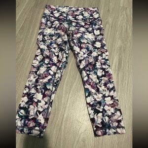 lululemon athletica Floral Capri Leggings - Purple, White, Teal